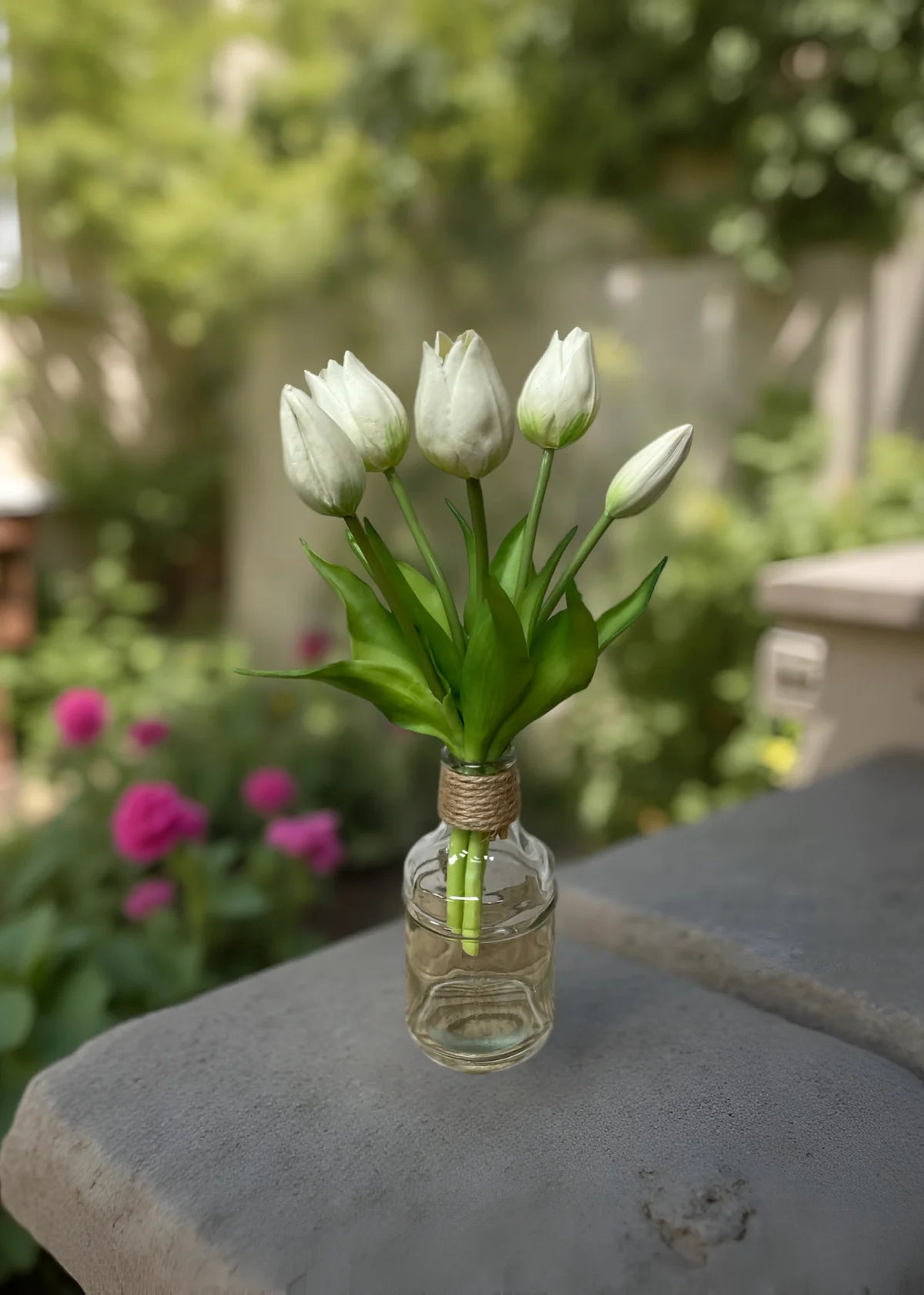 Fresh Touch White Tulip Bundle 10”