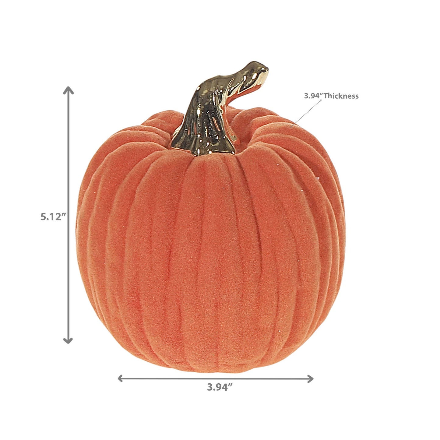 Orange Flocked Pumpkin