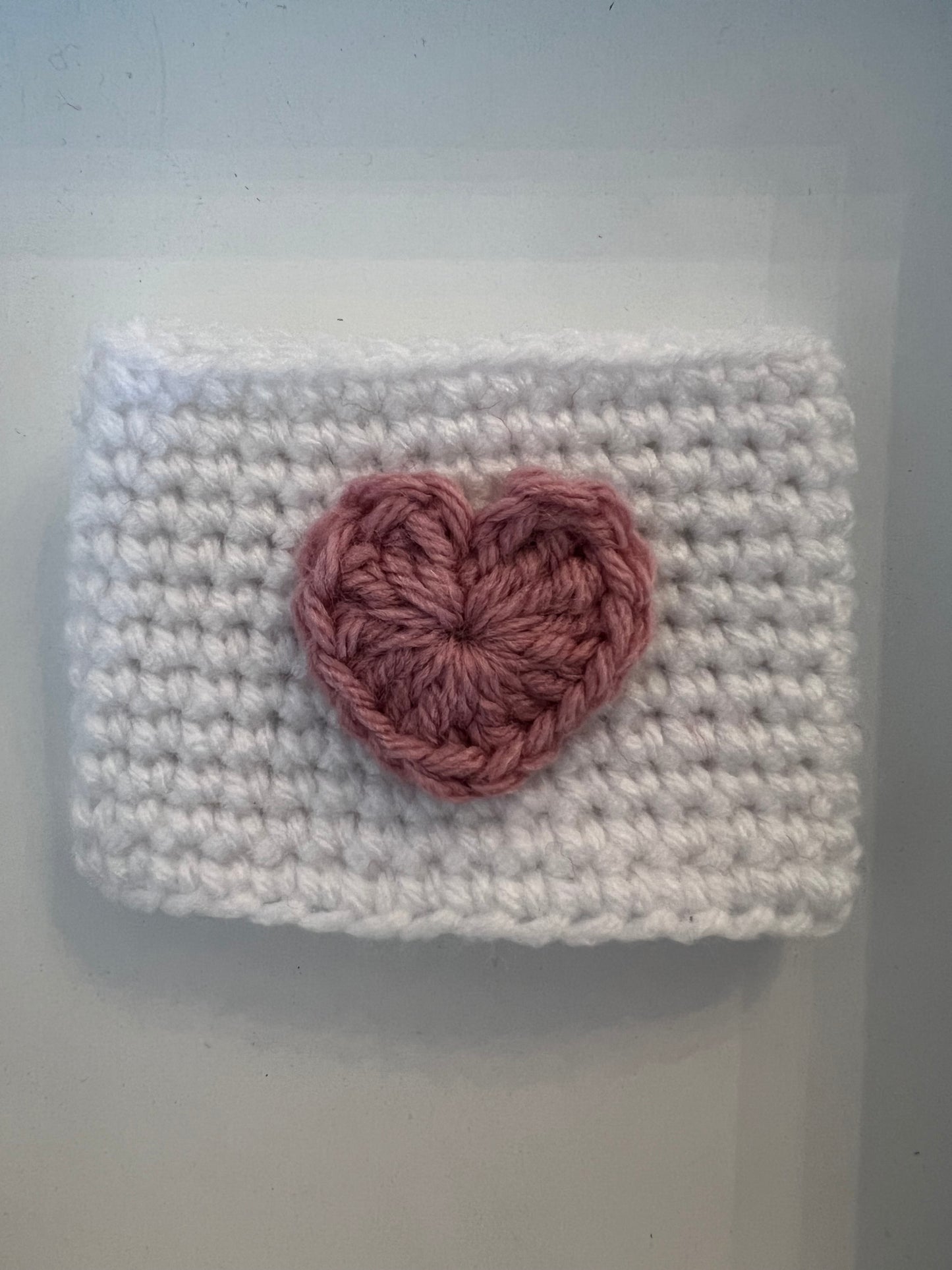 Crocheted Heart Cup Sleeve