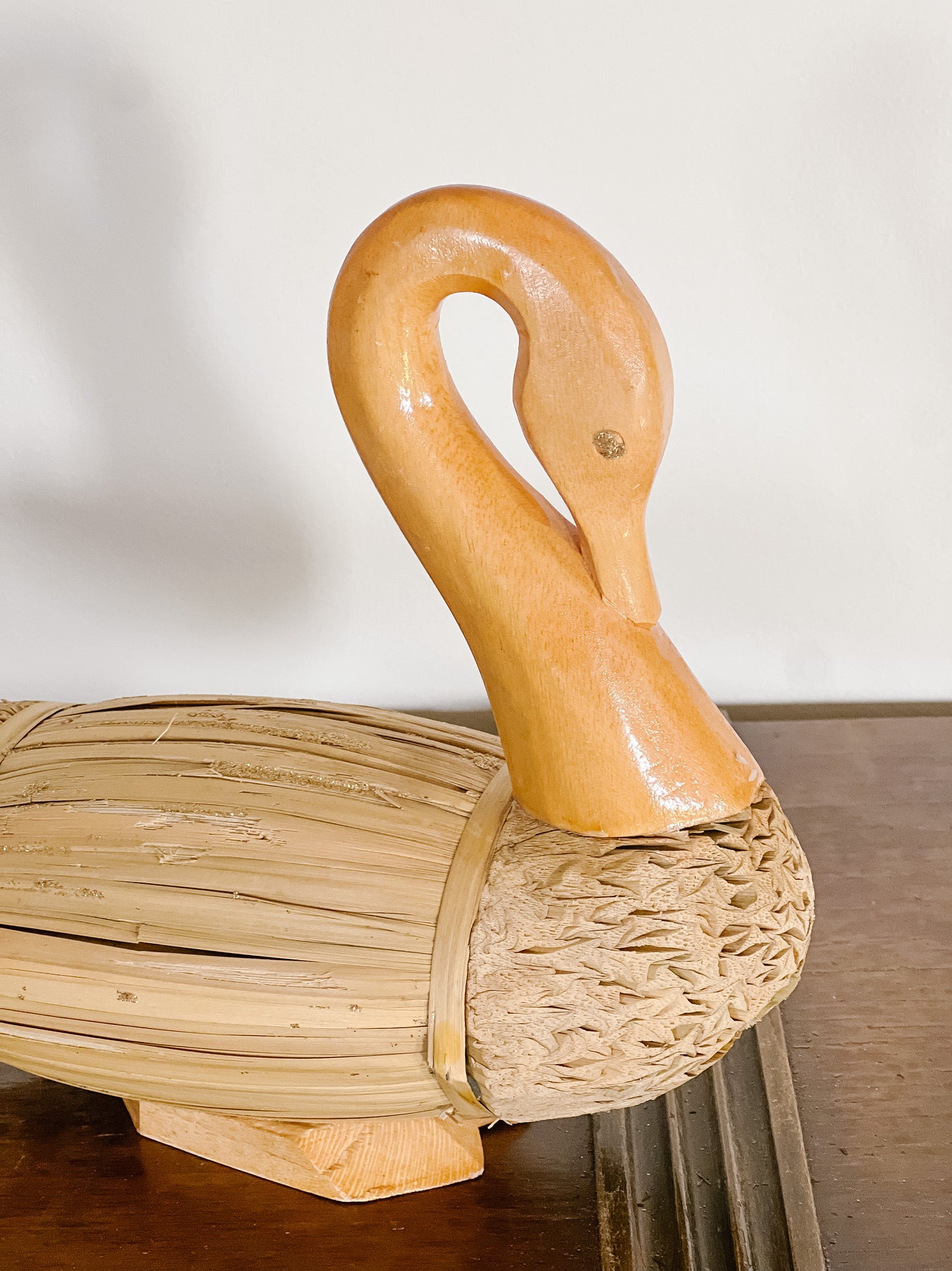 Wicker Swan Figurine