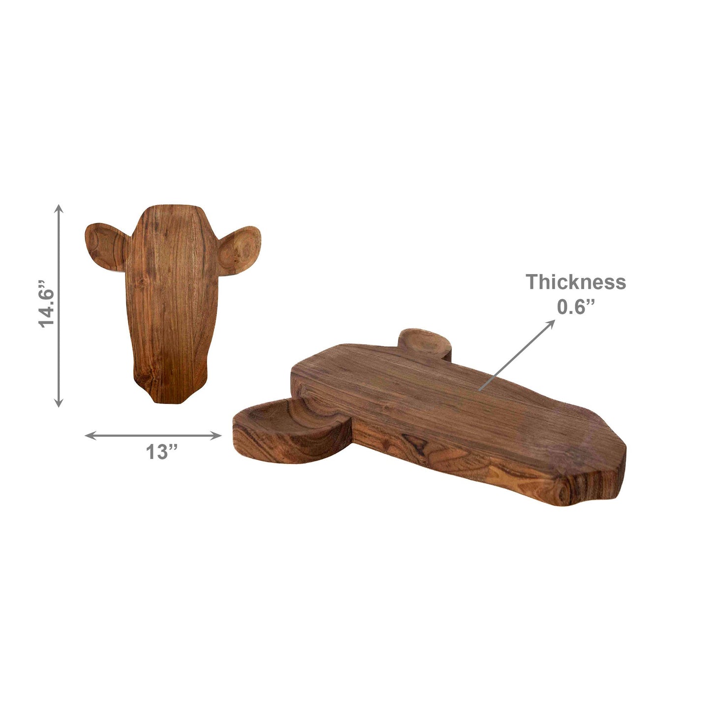 Wooden Cow Shaped Board