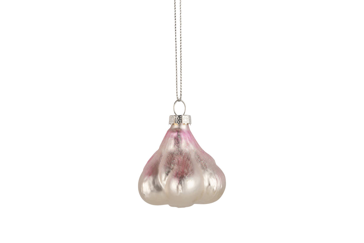 A45309:Glass ornament, garlic, 2 in