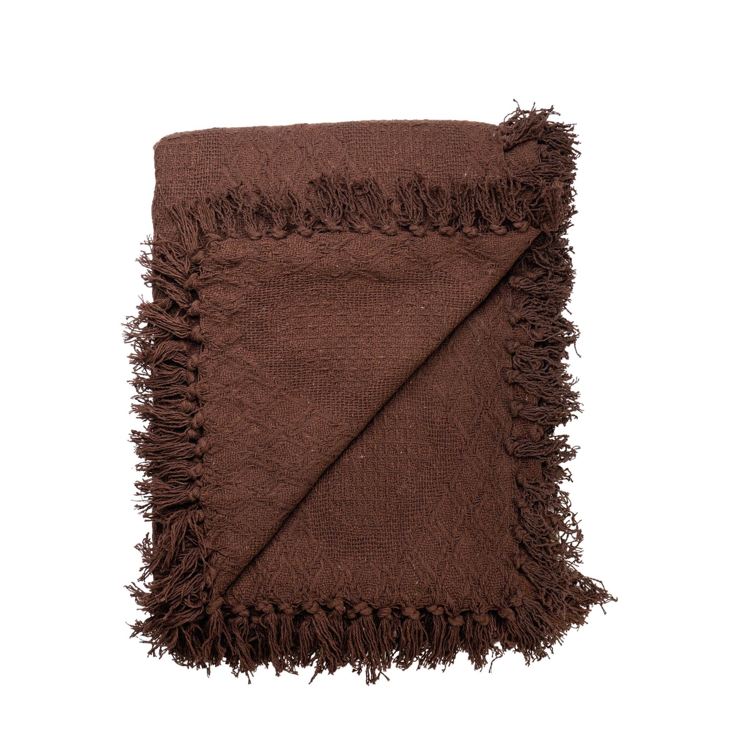 Cotton Throw - Chocolate Brown