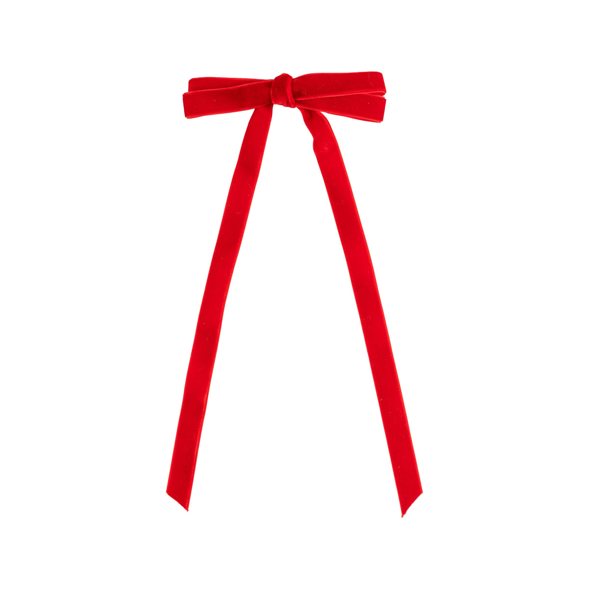 A63442:Rd velvet bow orn 12.5 in