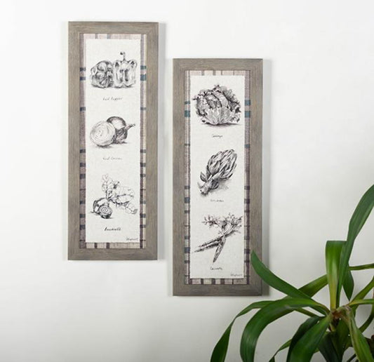 Vegetables Framed Art - Set of 2