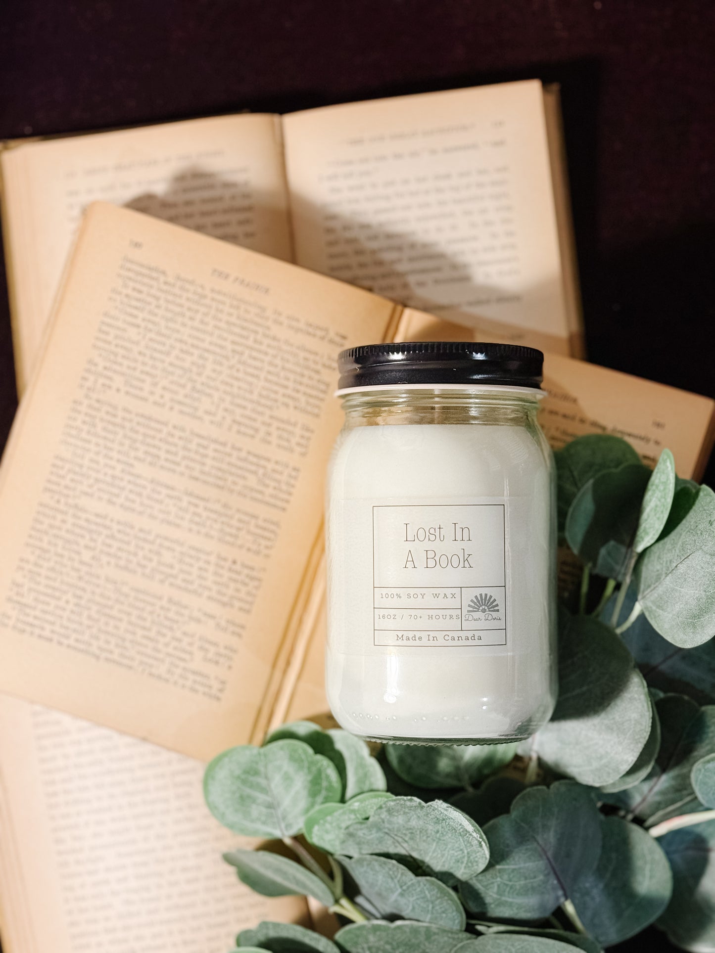 Lost in a Book Candle