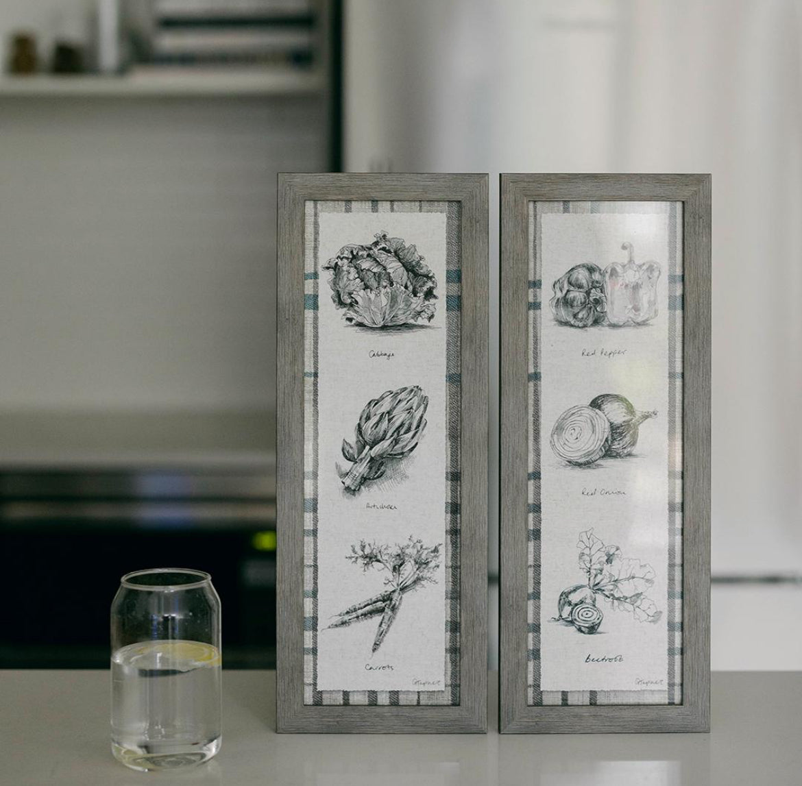 Vegetables Framed Art - Set of 2