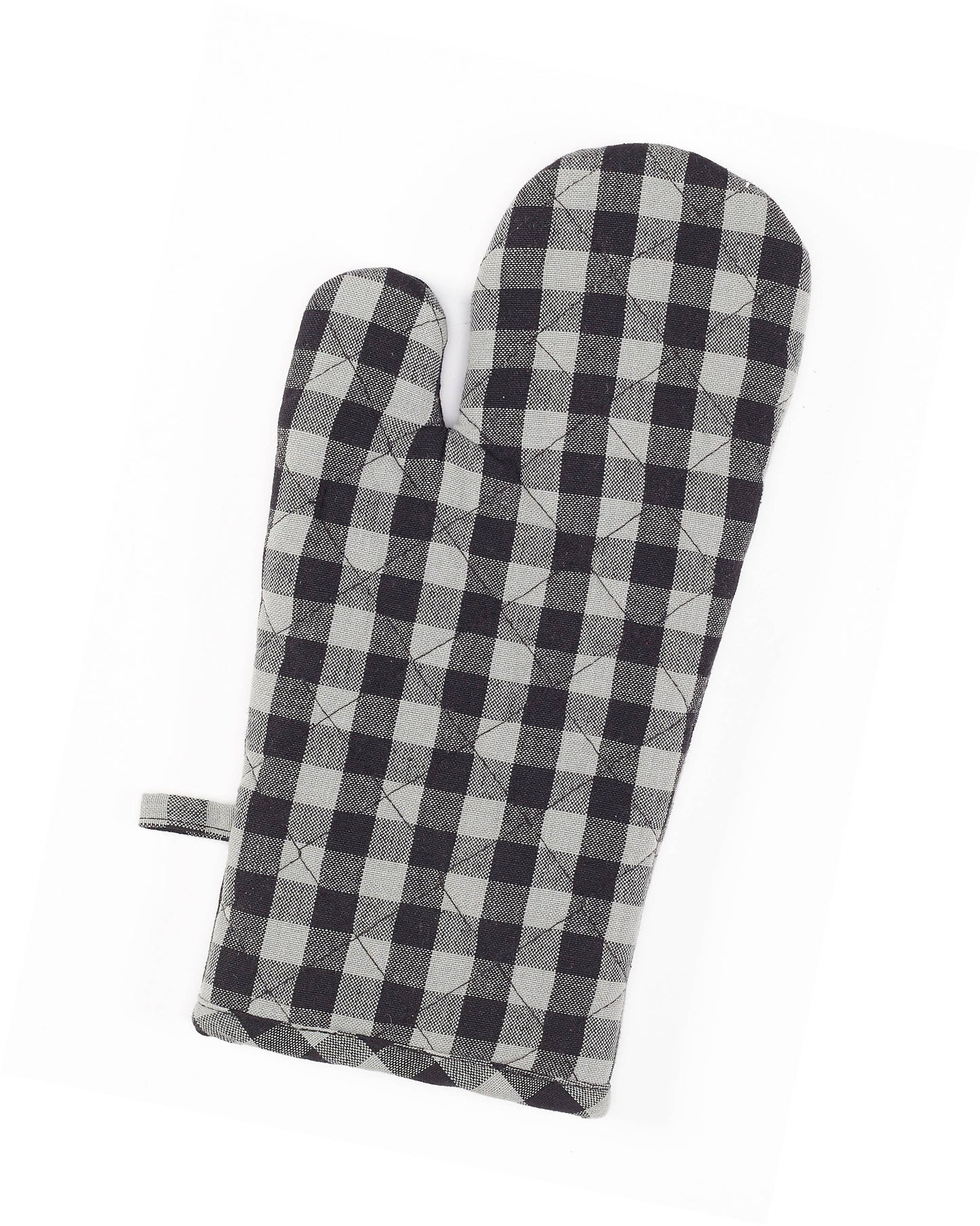 Oven Mitts- Grey Plaid - Set of 2