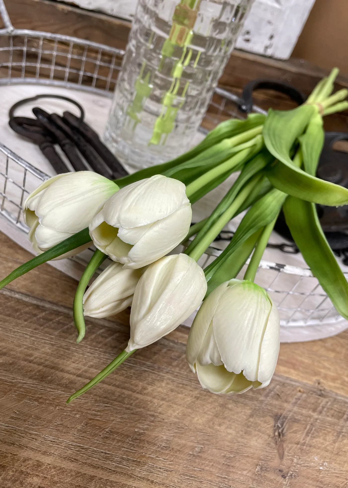 Fresh Touch White Tulip Bundle 16”