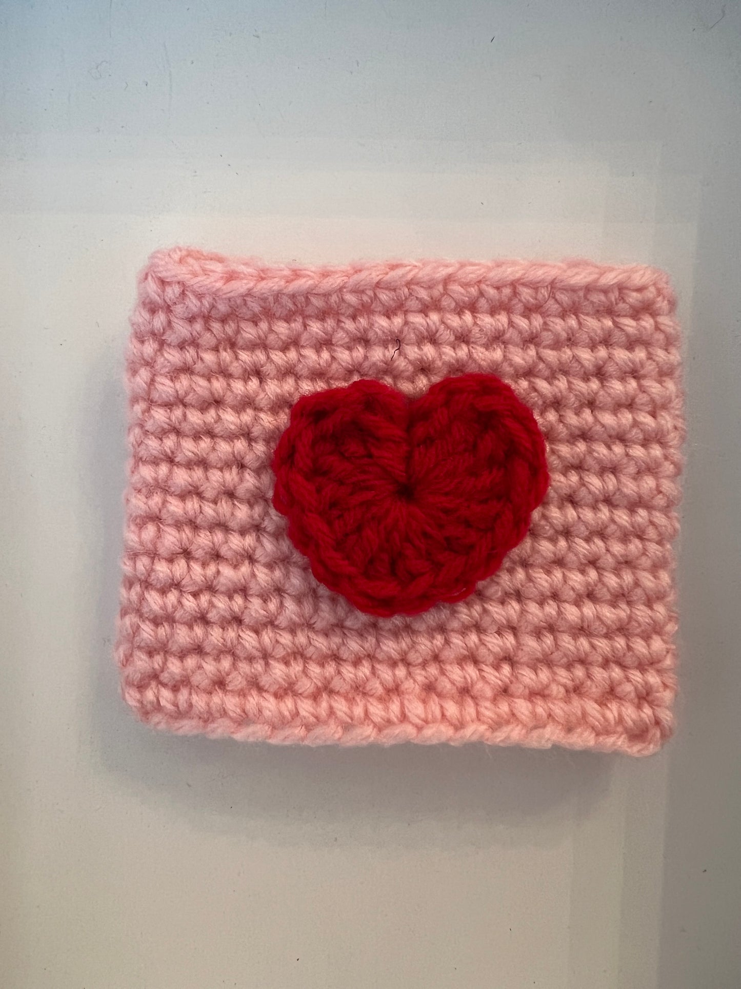 Crocheted Heart Cup Sleeve