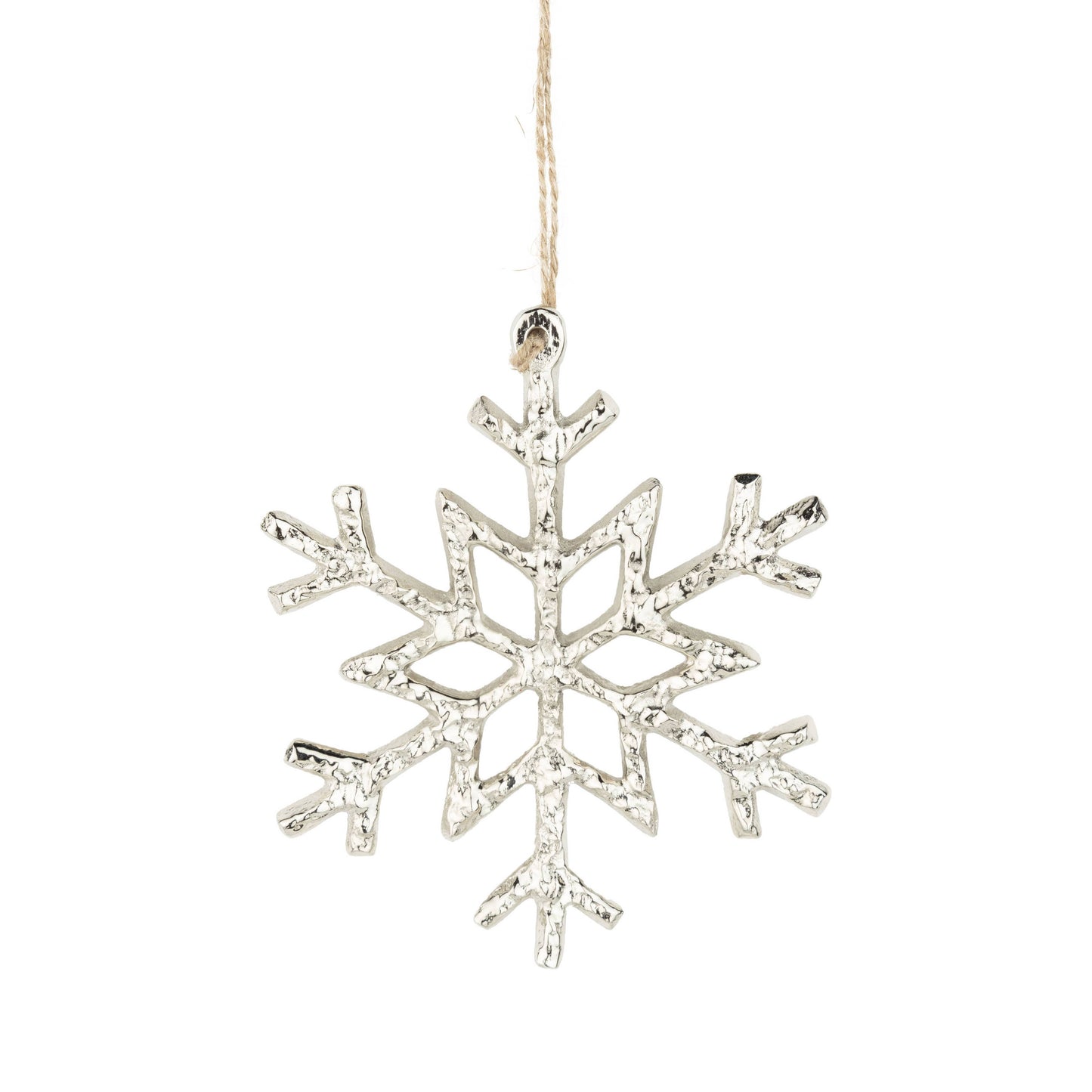 Silver Metal Snowflake Ornament5”