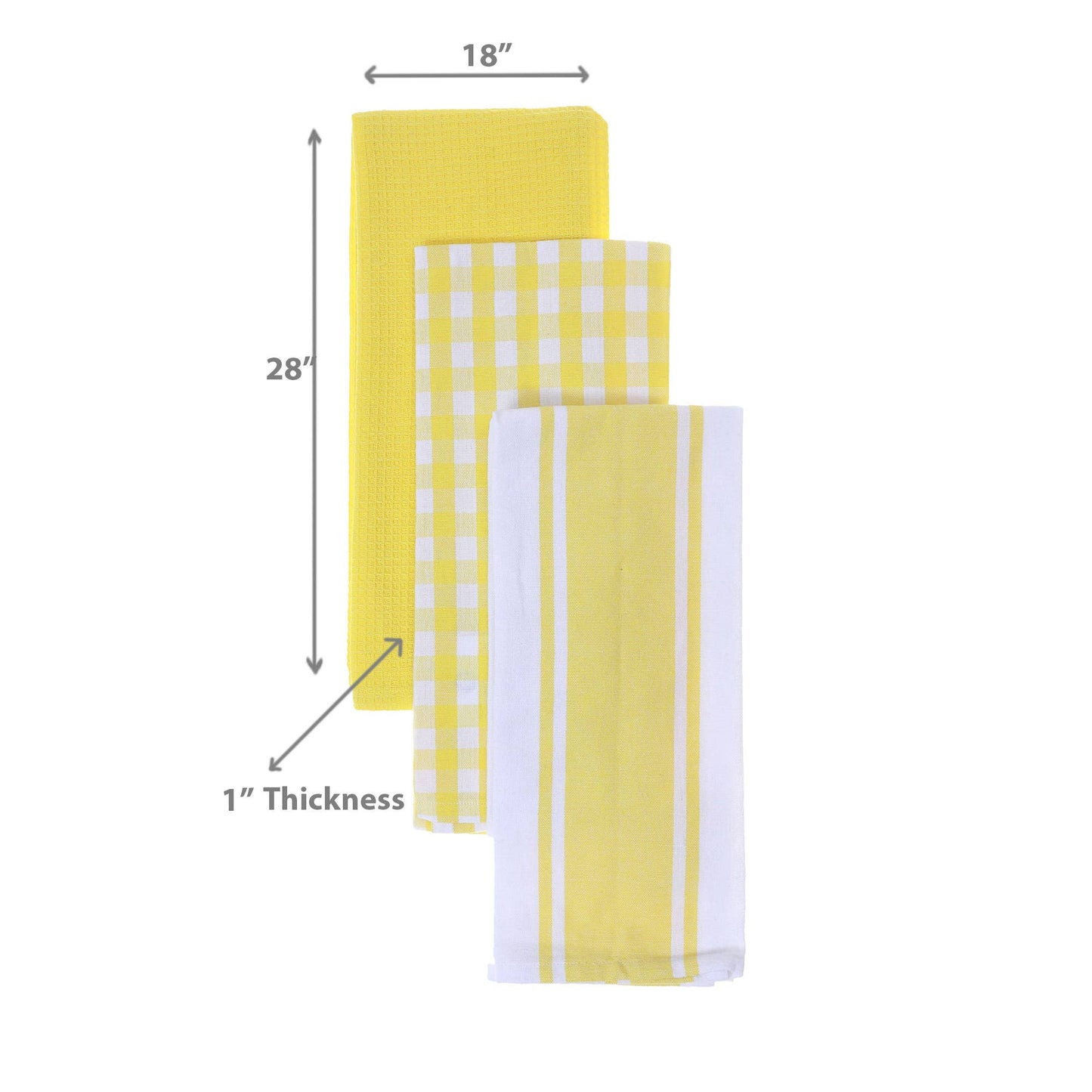 Yellow Kitchen Towel Set: 3 pack