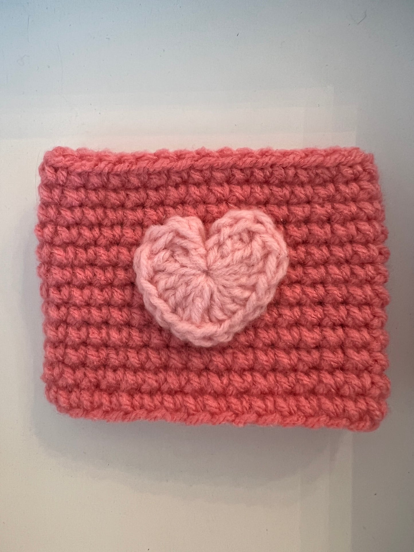 Crocheted Heart Cup Sleeve