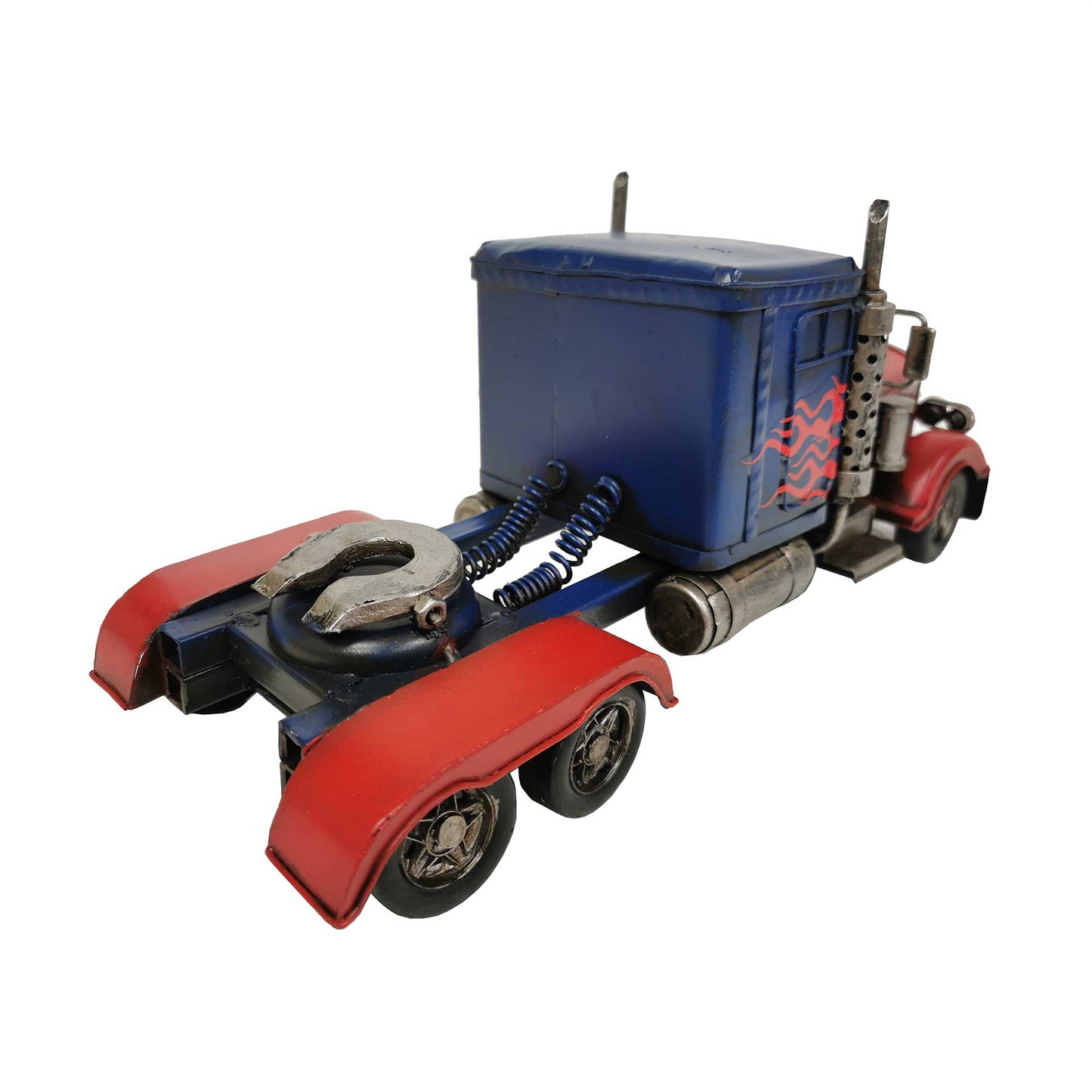 Blue/Red Metal Semi-Truck