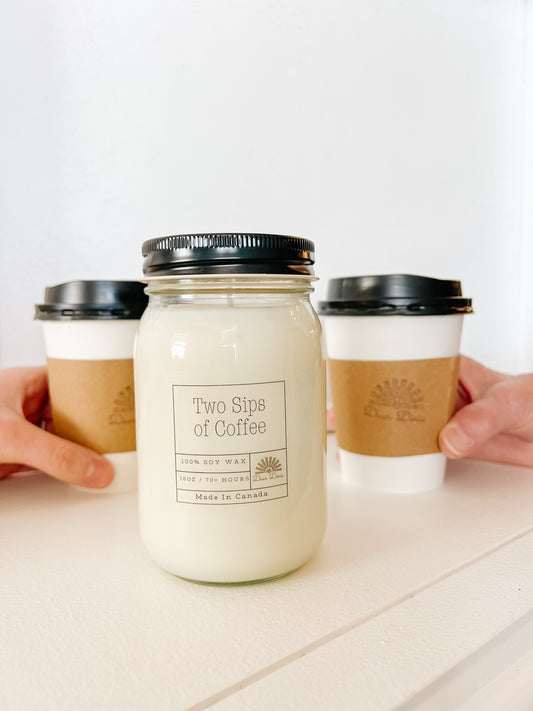 Two Sips of Coffee Candle