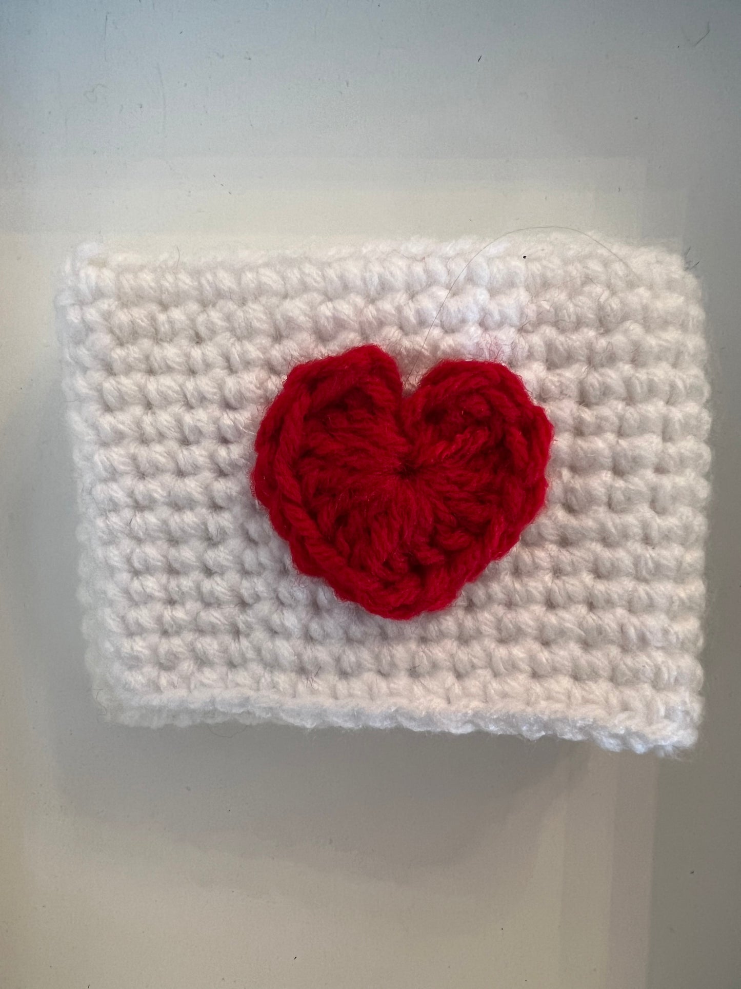 Crocheted Heart Cup Sleeve
