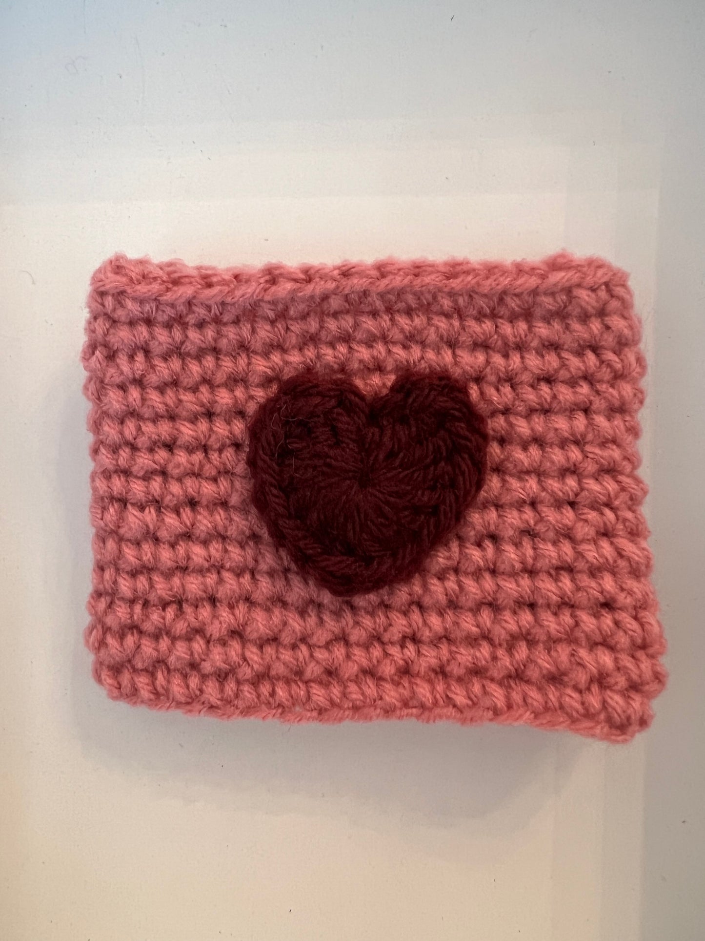 Crocheted Heart Cup Sleeve