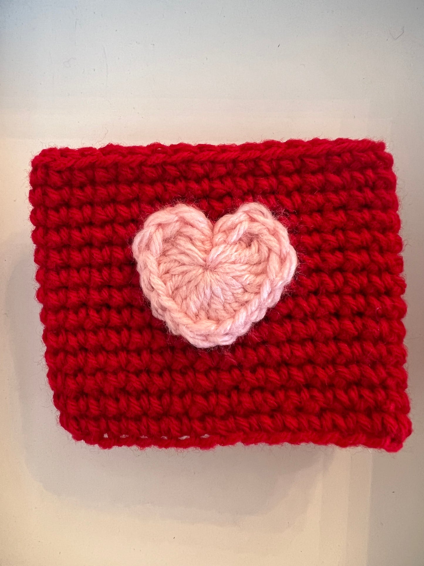 Crocheted Heart Cup Sleeve