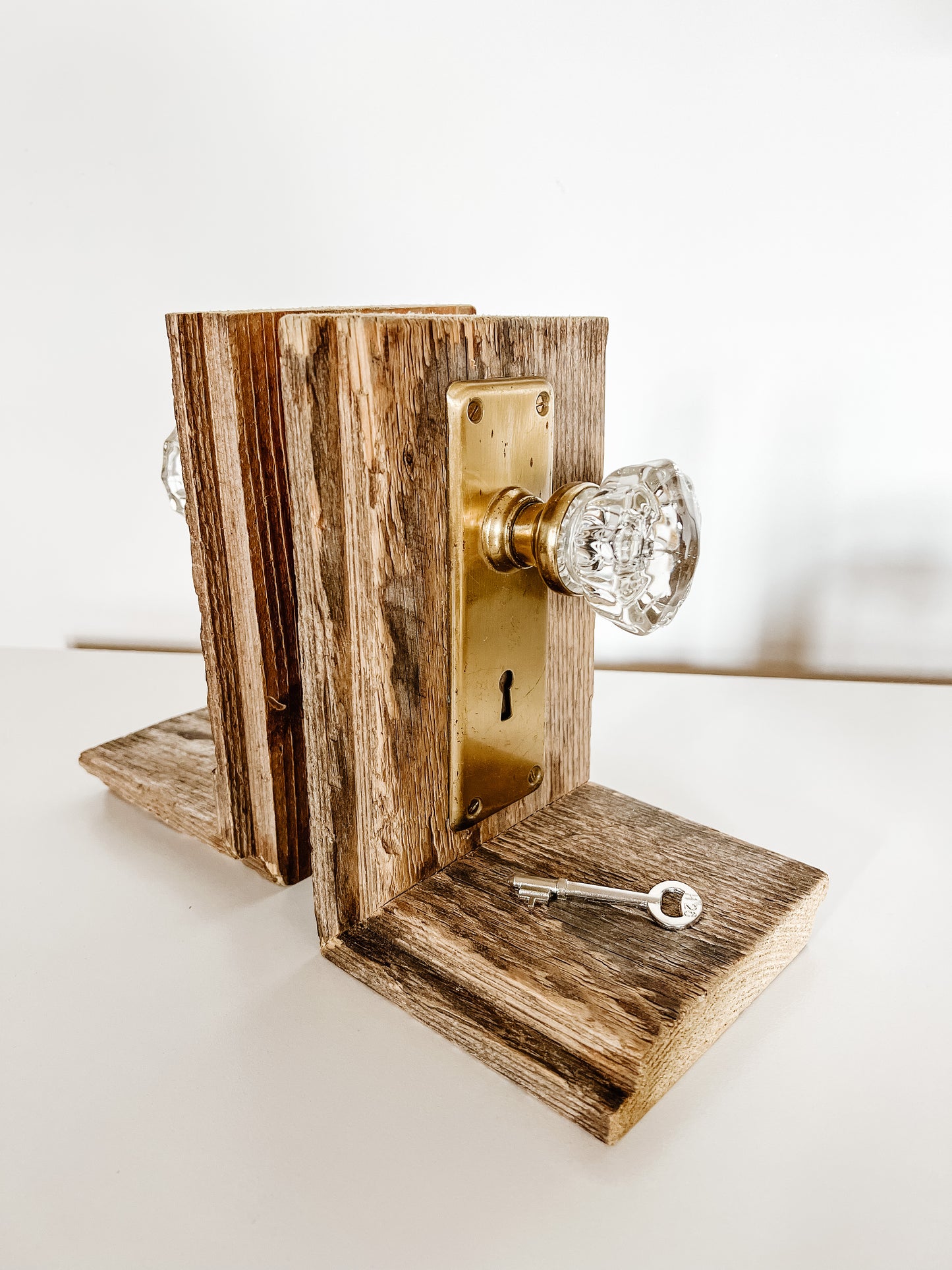 Vintage Glass Doorknob Bookends