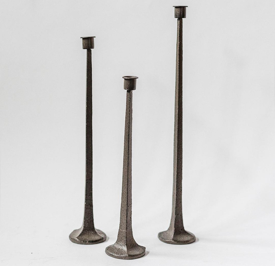 Iron Candle Holders - Set of 3