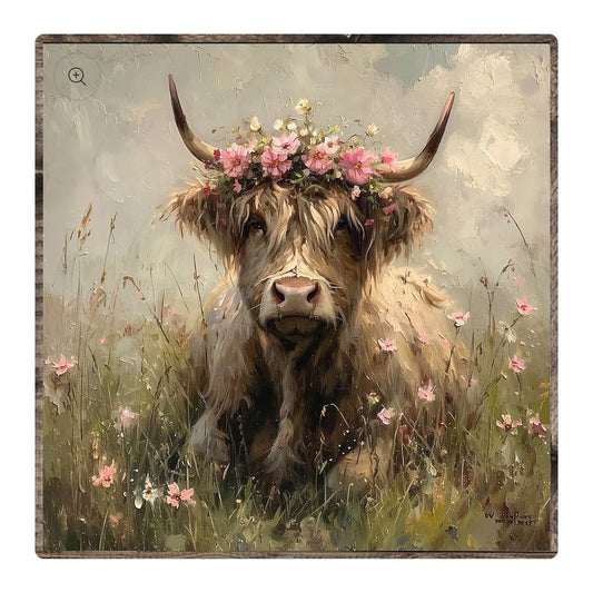 Whimsical Cow Framed Print (A)
