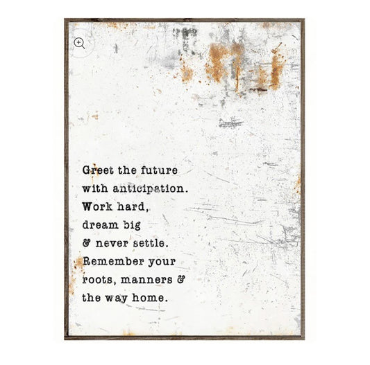 Greet the Future Framed Print
