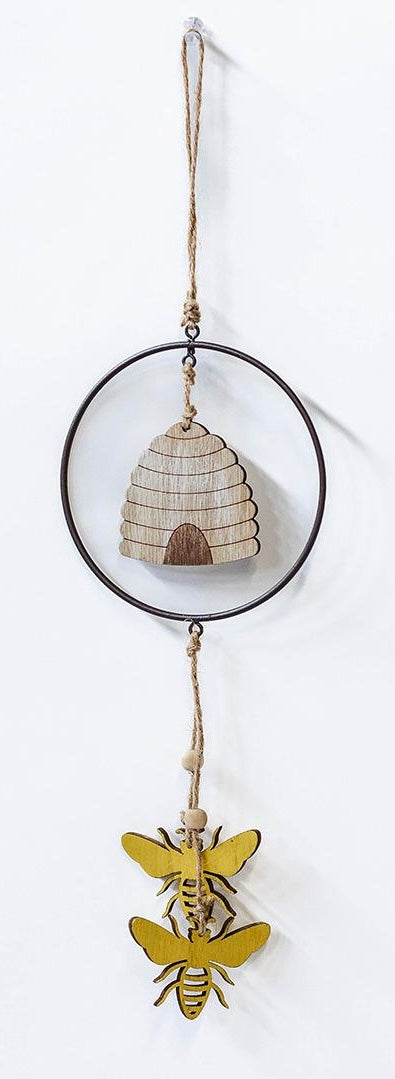 Wooden Honey Bee Hive Decoration