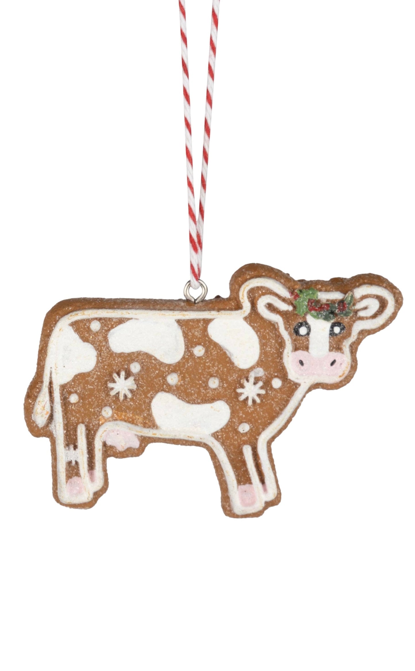 Cow Gingerbread Ornament - 2.5”