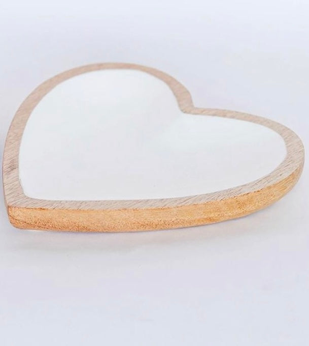 Wooden Heart Plate - Large