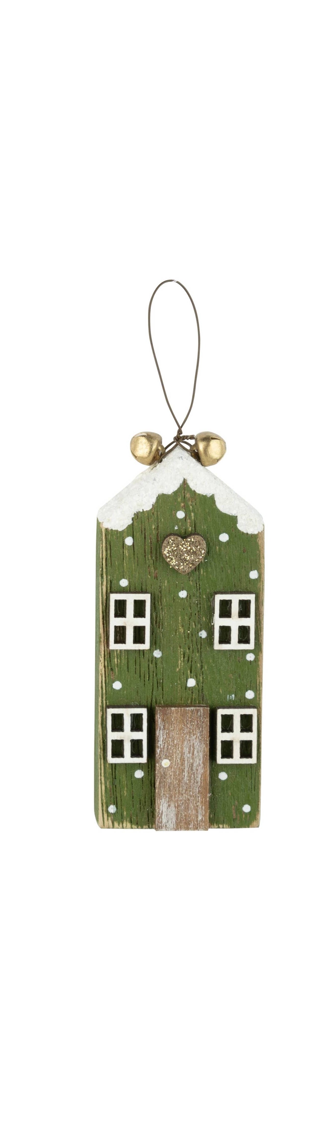 Wooden House Ornament - 4.5in