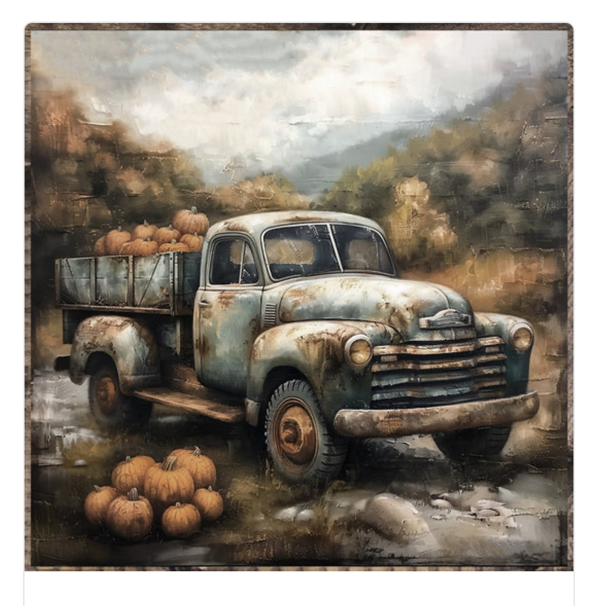 Pumpkin Truck Framed Print