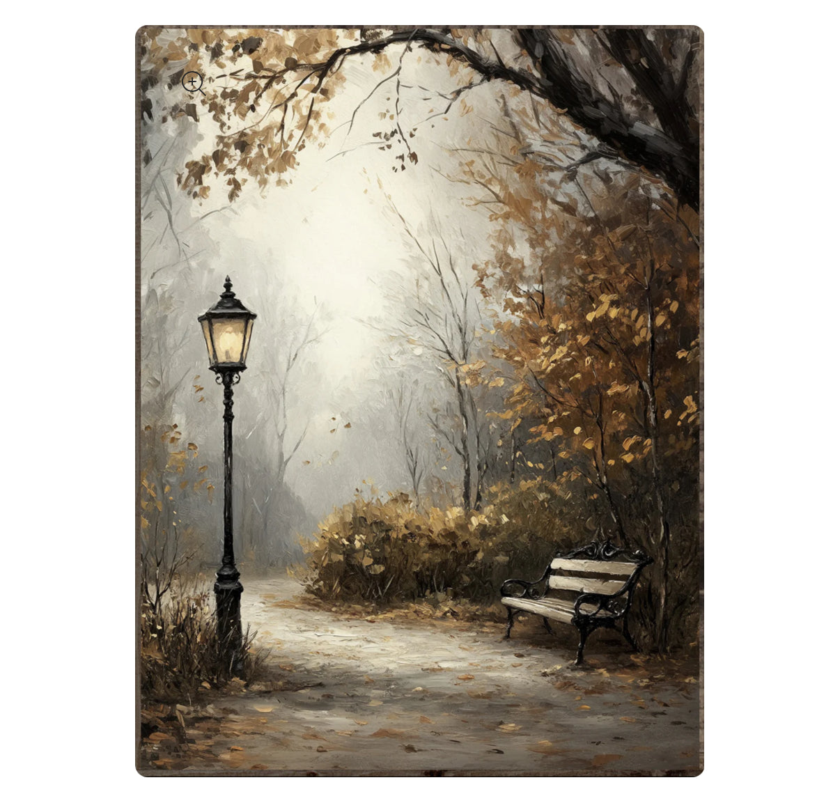 Fall Bench Framed Print