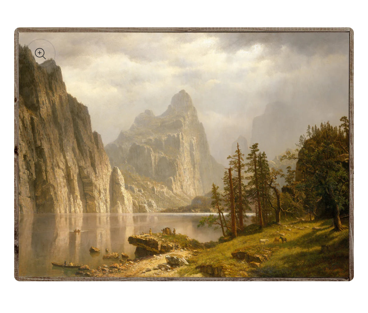 Lakeside Mountain View Framed Print