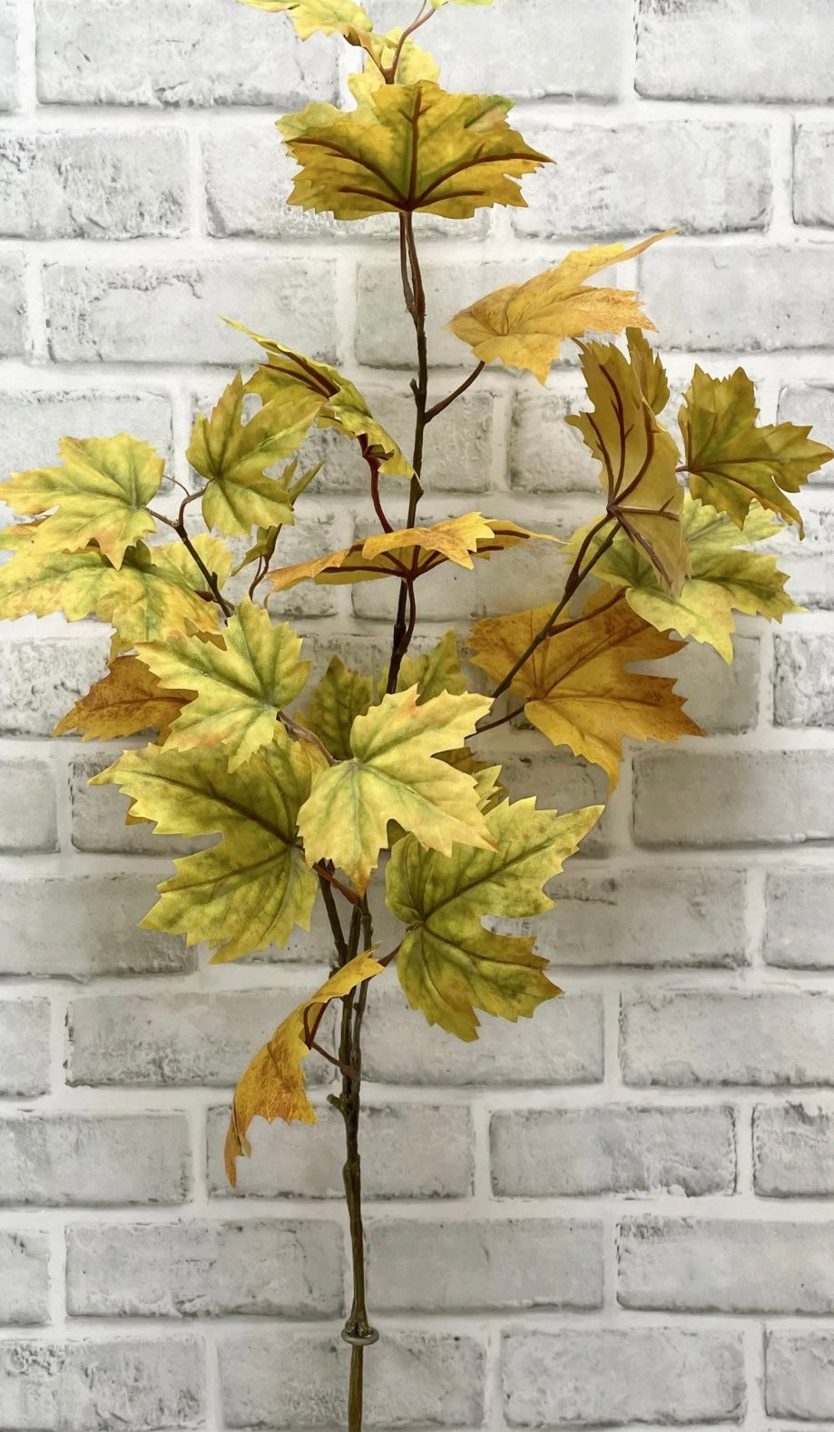 Yellow/Green Maple Leaf Spray 37”