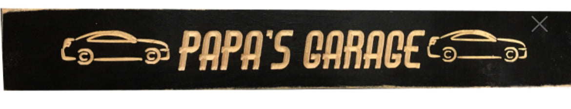 Papa’s Garage Sign 24”