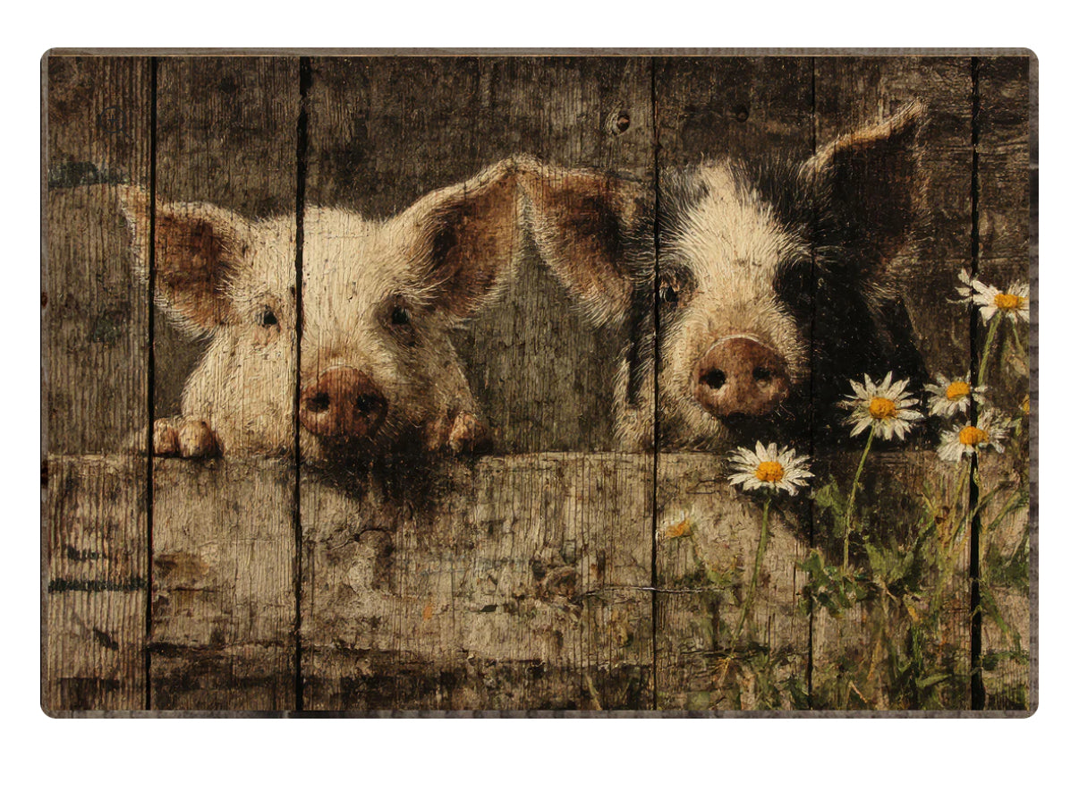 Polly and Petey the Pigs Print