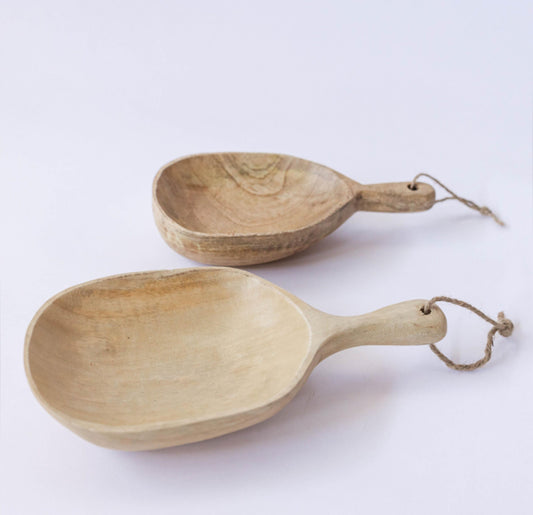 Wooden Scoop Bowls (set of 2)