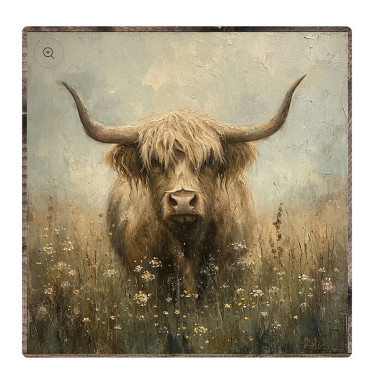 Whimsical Cow Framed Print (B)