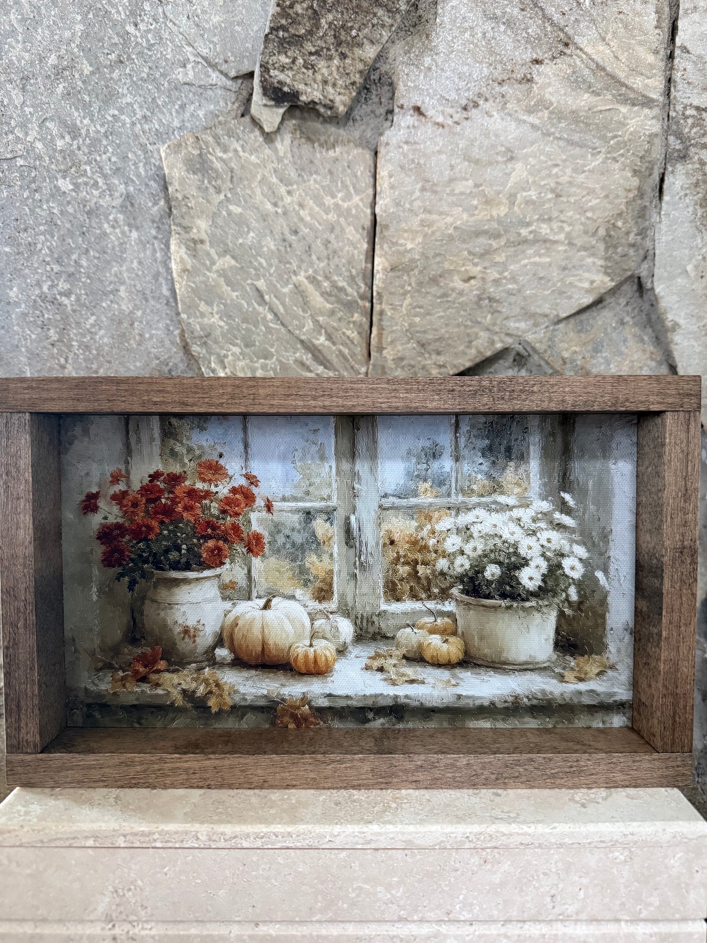 Autumn Windowsill Framed Print (1)