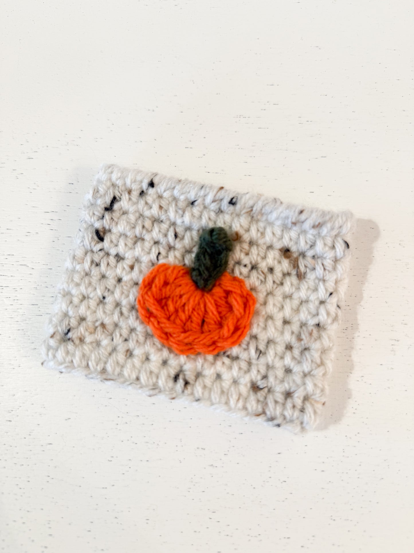Crocheted Pumpkin Cup Sleeve