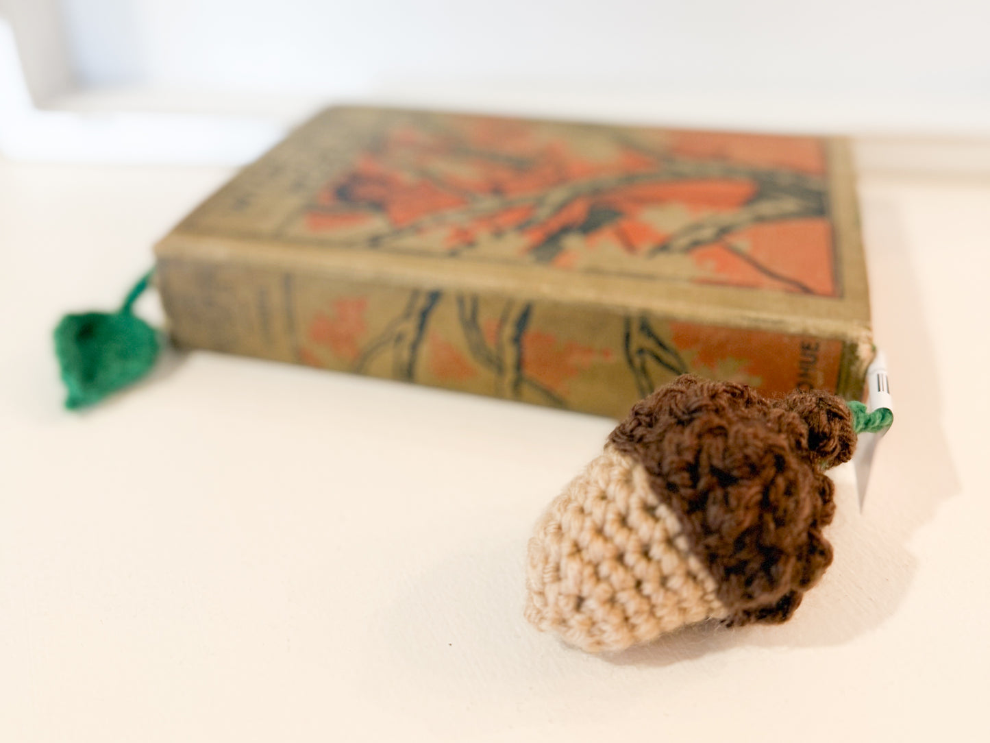 Crocheted Acorn Bookmark