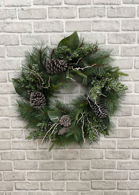 Norfolk Pine & Juniper Wreath 11”