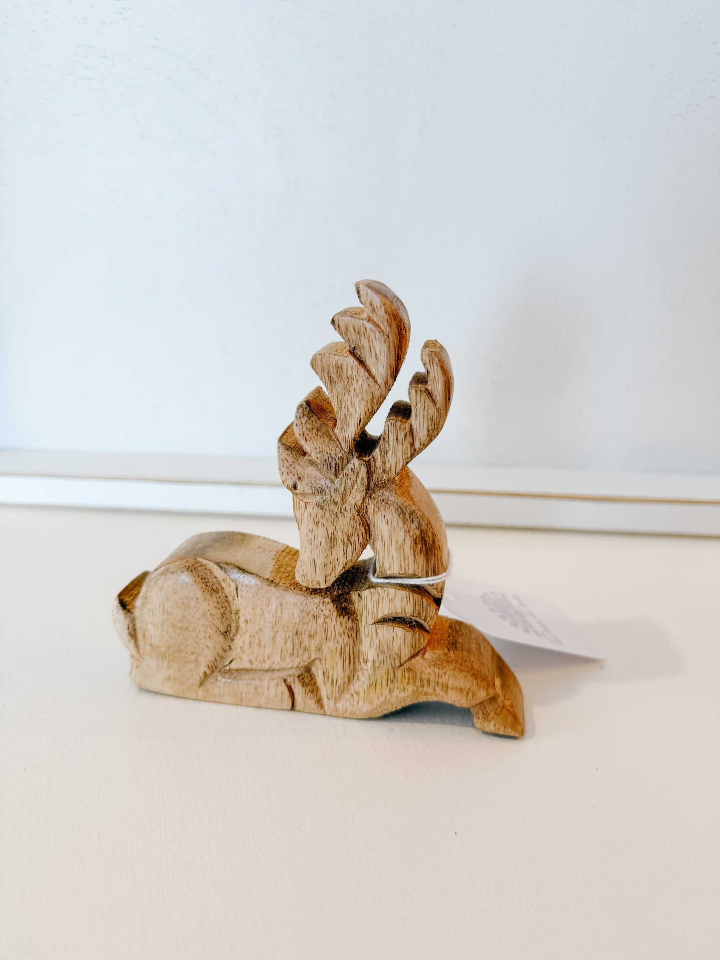 Natural Wooden Deer - Sm