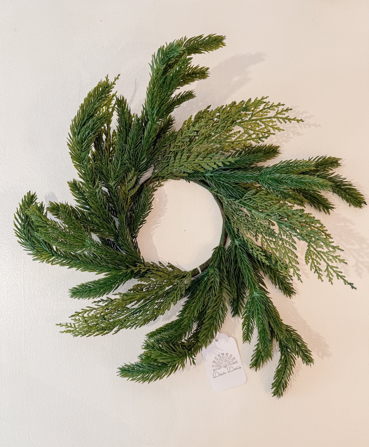 Fresh Touch Spruce/Cedar Wreath 12”