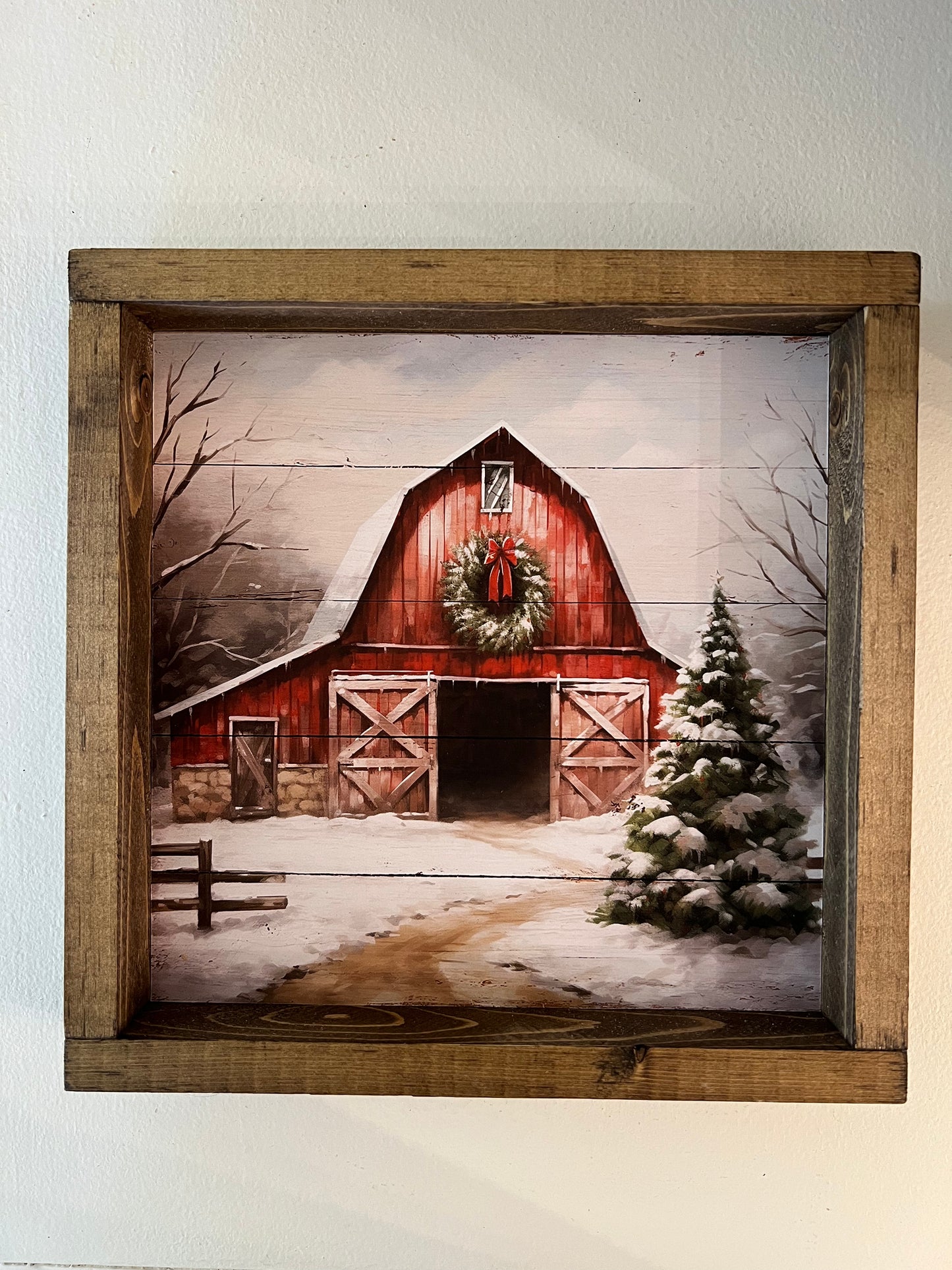 Red Winter Barn