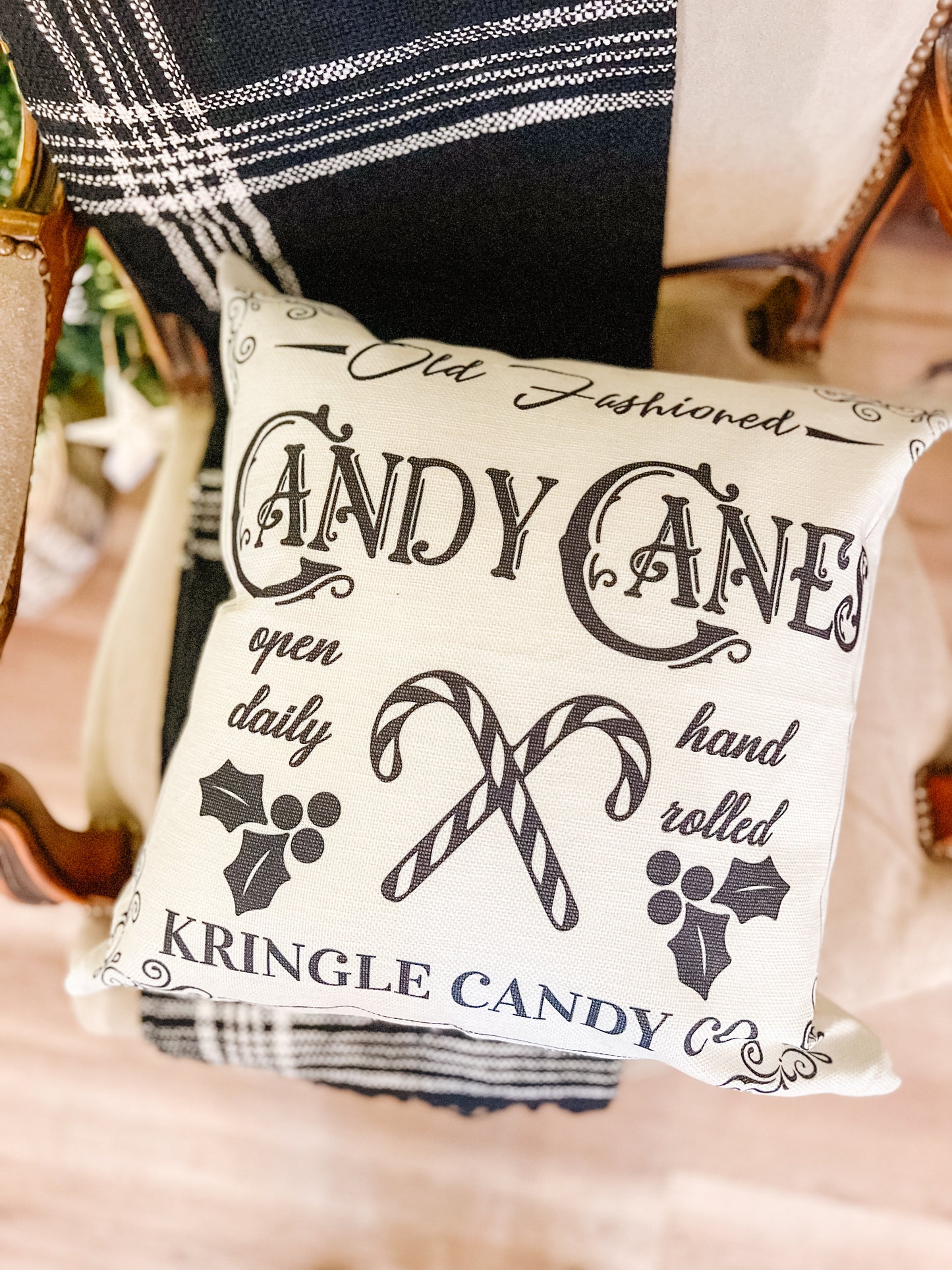 Old Fashioned Candy Canes Pillow