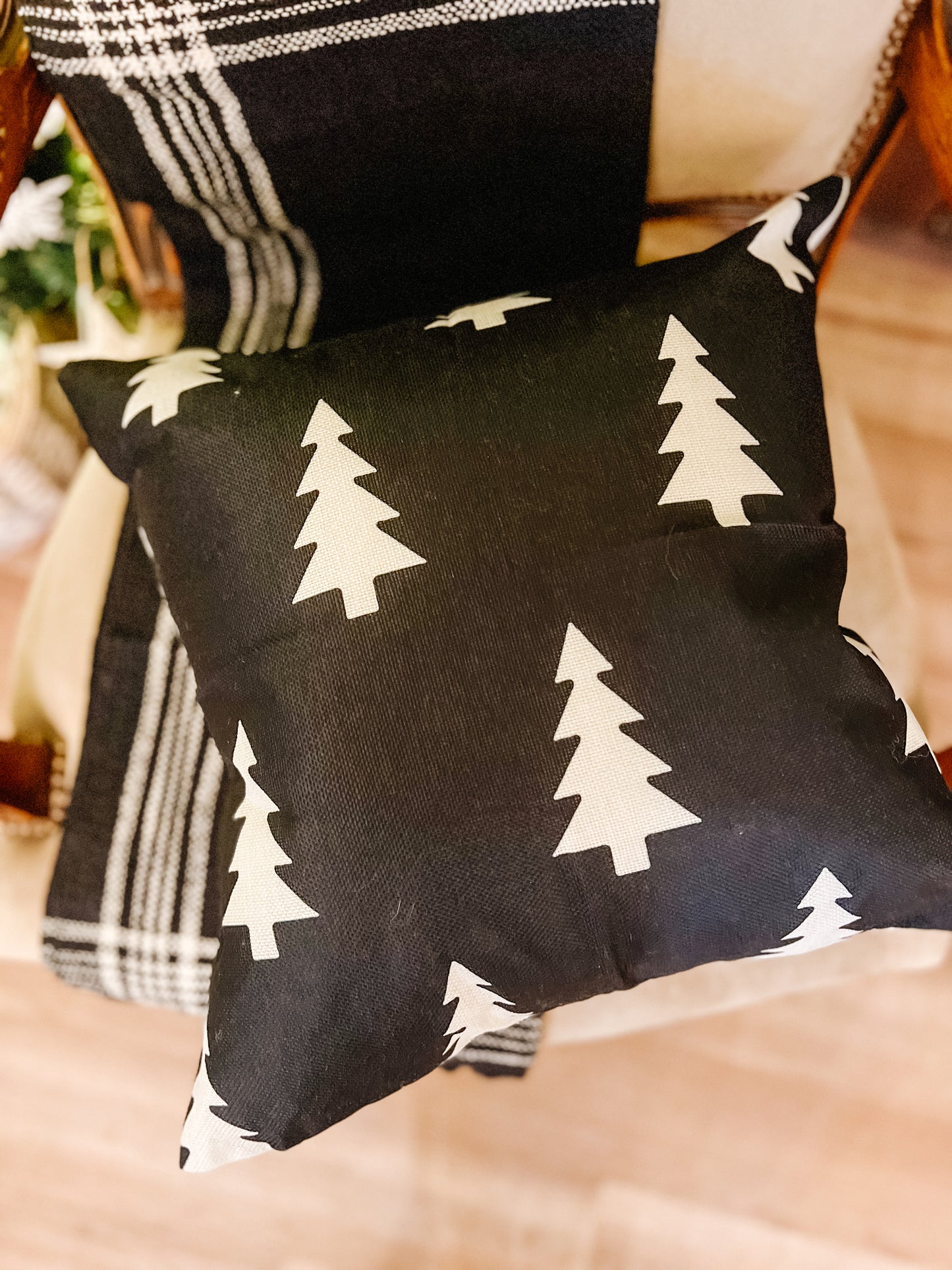Cream Tree Pillow