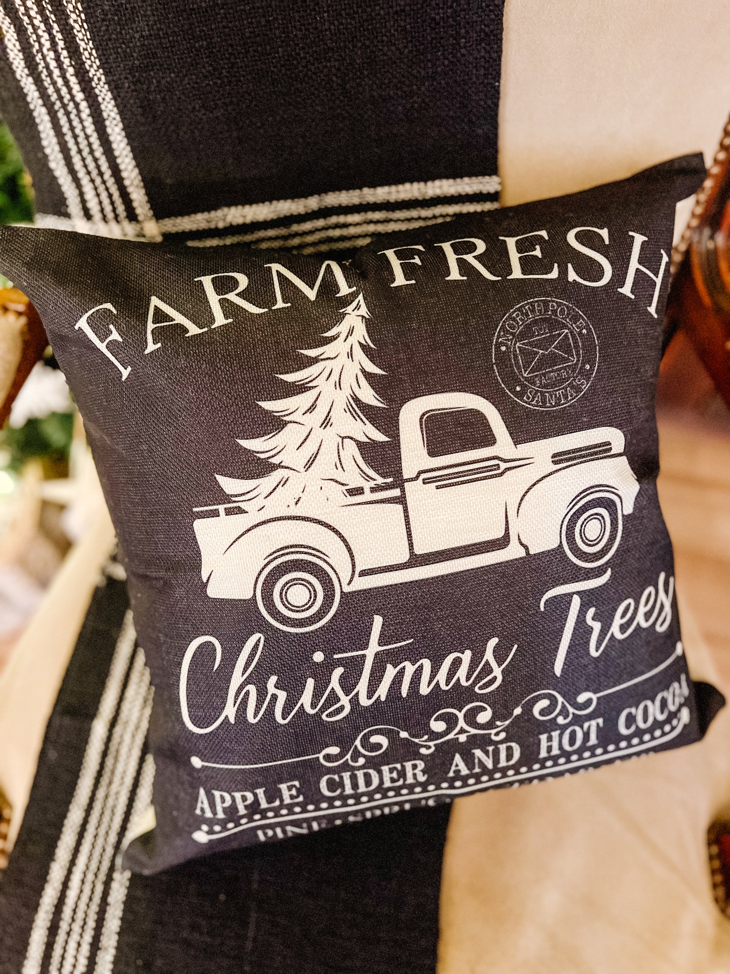 Farm Fresh Christmas Trees Pillow