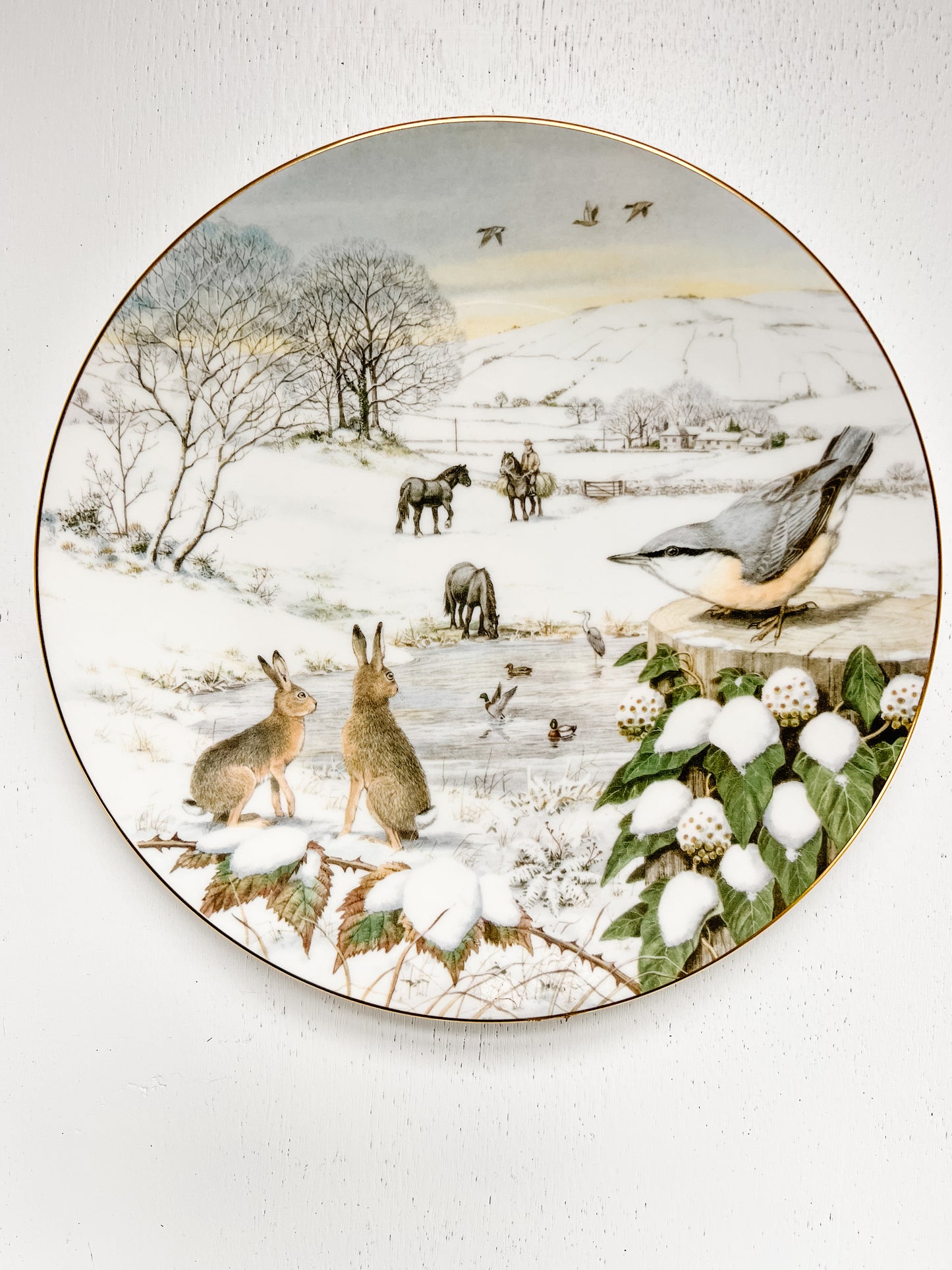 Vintage Winter Plate