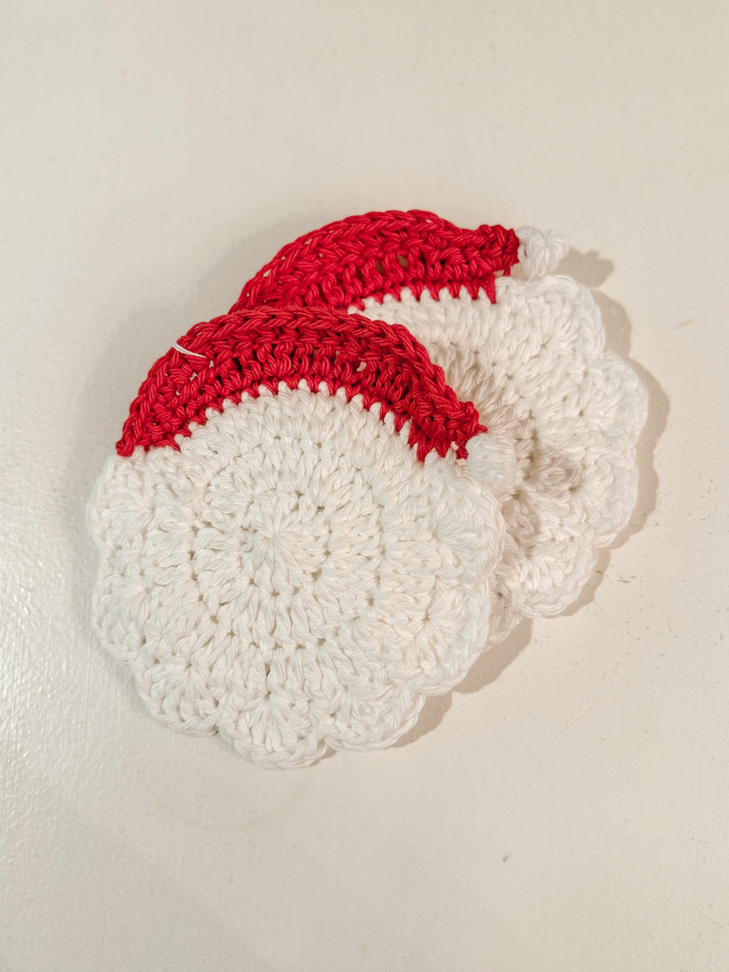 Crocheted Santa Coasters - Setof2